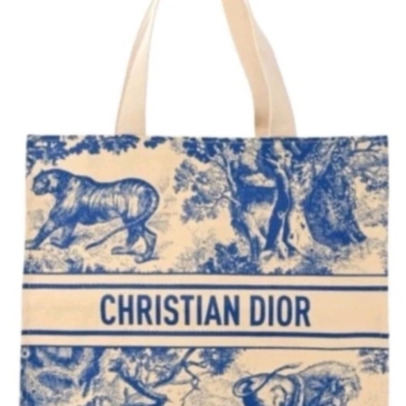 Dior Blue and Cream Tote Bag - Picture 1 of 11